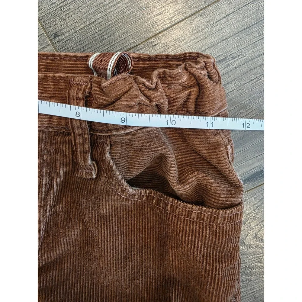 Gap Kids sz 10 Brown‎ Corduroy Pants 90s Original Straight Leg Adjustable Waist